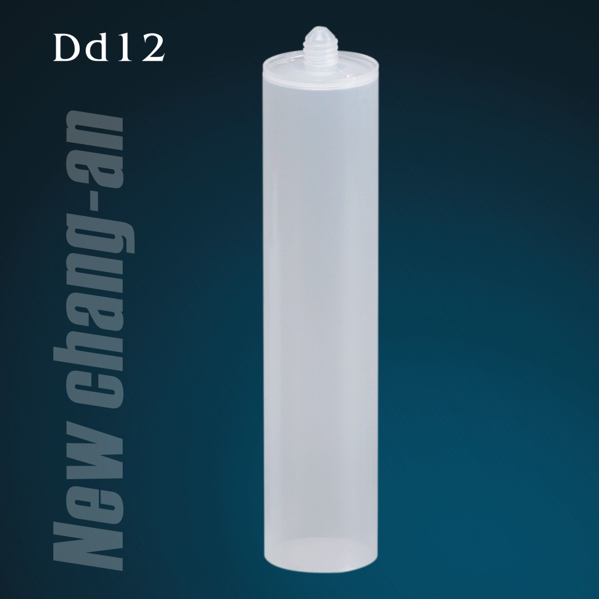 Cartucho de plástico PP transparente vacío de 300 ml para sellador de silicona Dd12
